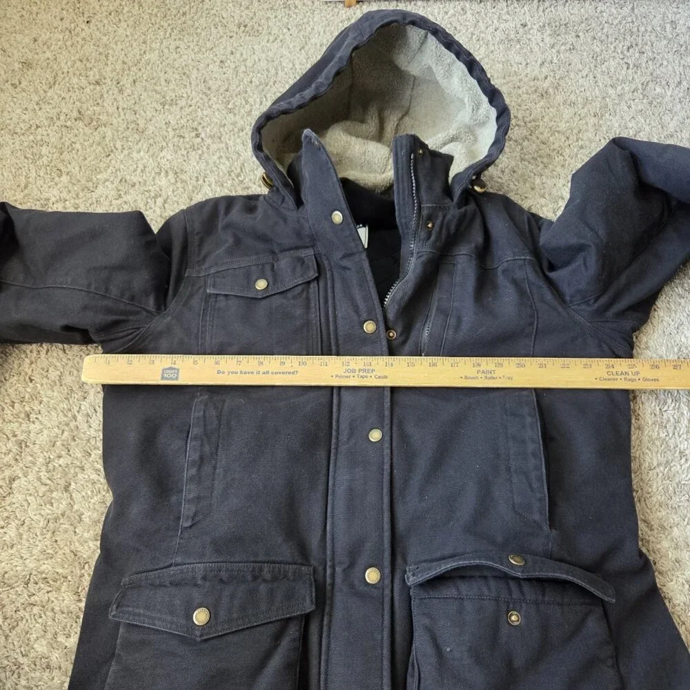 Duluth Trading Superior Fire Hose Insulated Parka Winter Coat Women’s XL Black - Picture 4 of 8